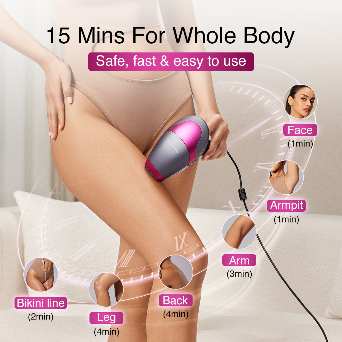 DermRays V6S Diode Laser Hair Removal, 1064nm, Specifically For Dark Skin